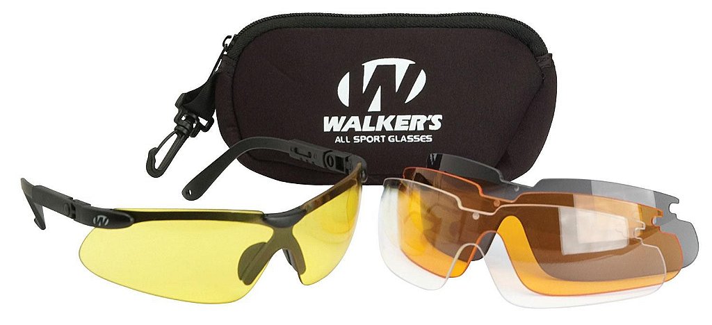 Kit com 4 Óculos Walker's Razor - Lentes Intercambiáveis - Proteção /  Atirador Tiro Esportivo - Compre e Cia
