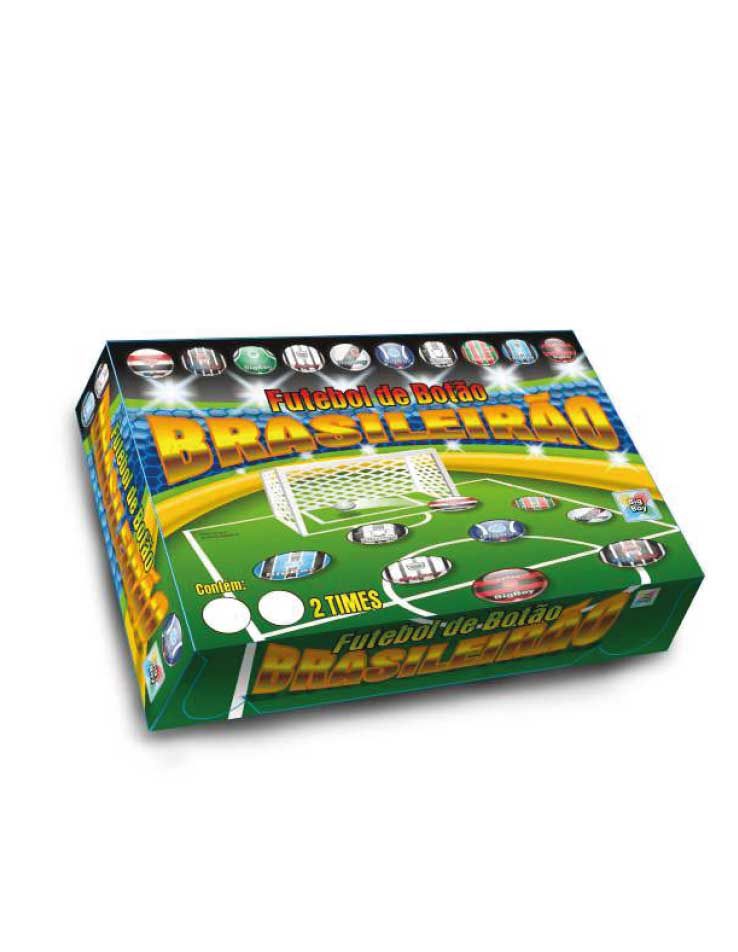 Jogo Futebol de Botao de Mesa - 2 Times - Preto+Branco