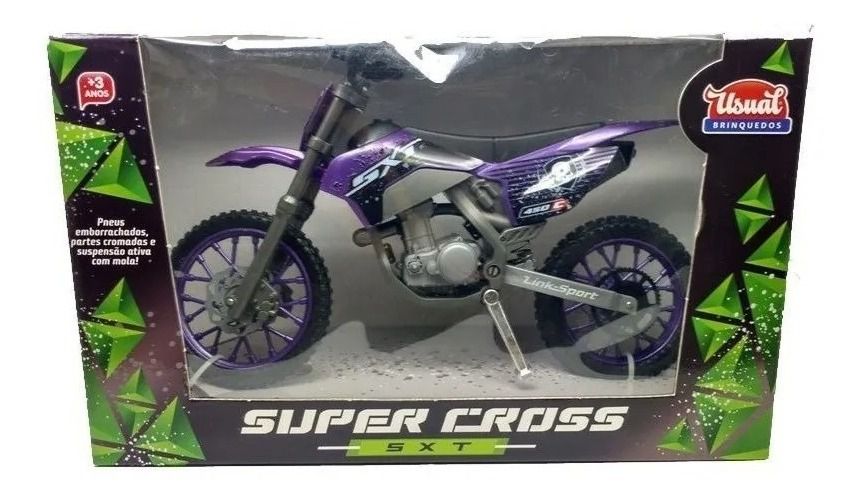 Motocross Brinquedo Moto Infantil Super Oferta Roxa - Dupari