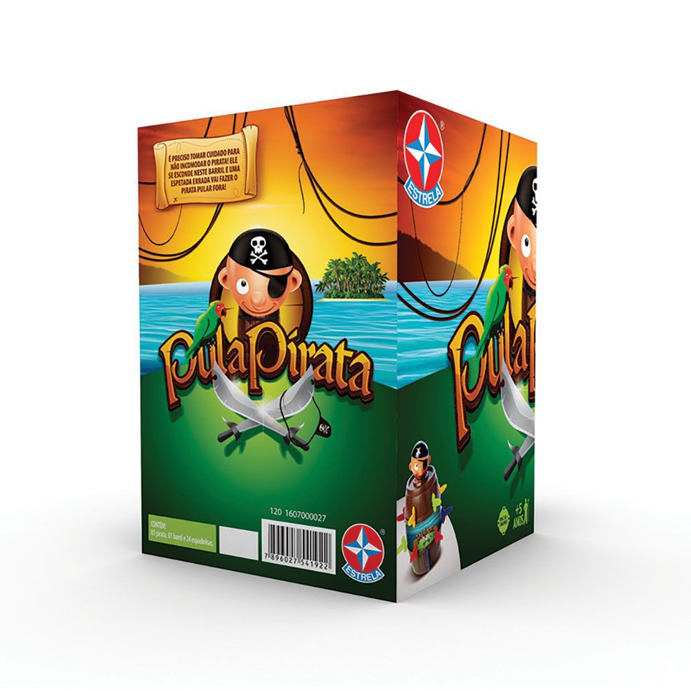 Brinquedo Pula Macacos Joguinho Infantil Barril Pirata Pula