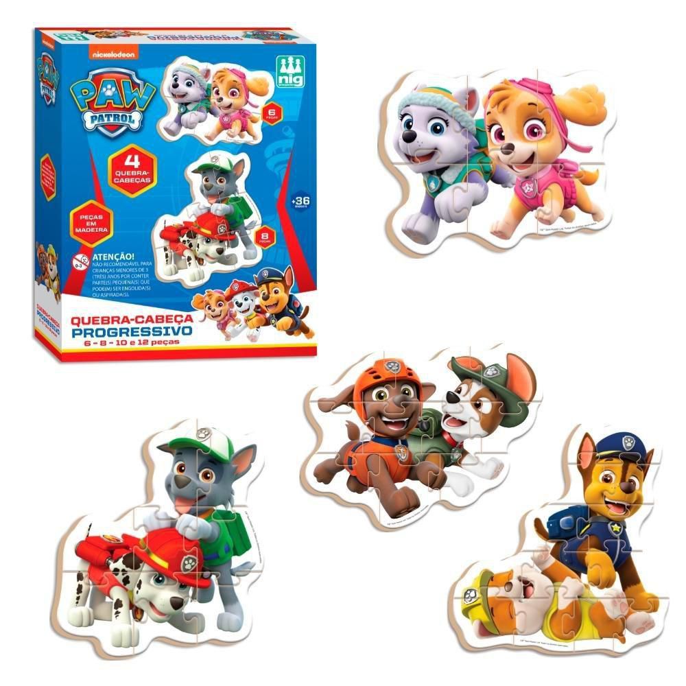 Quebra Cabeça 30 Peças em mdf - Paw Patrol