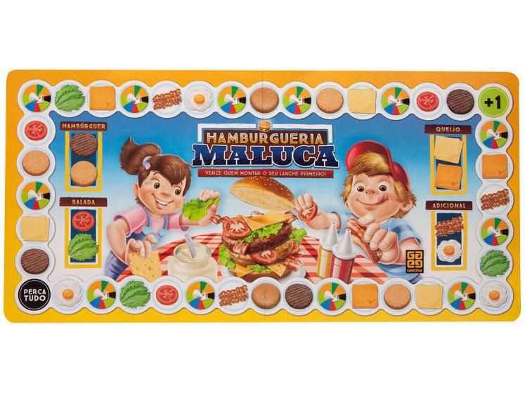 Jogo de Tabuleiro Infantil Hamburgueria Maluca Grow - minipreco