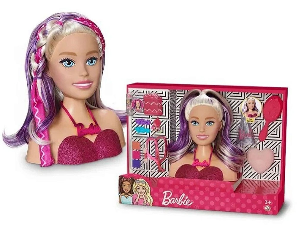 Barbie de Maquiar - Busto Barbie - Styling Head Faces - Pupee