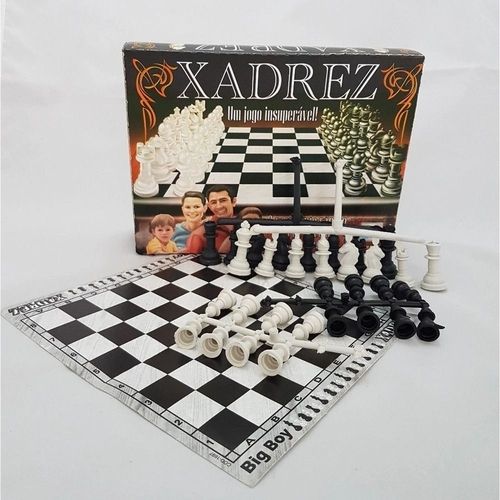 Conjunto de Jogo de Xadrez Internacional Alomejor, Tabuleiro de Xadrez de  Filme Plástico, Pacotes e Viagens Fáceis para Adultos e Crianças (Azul e  branco)