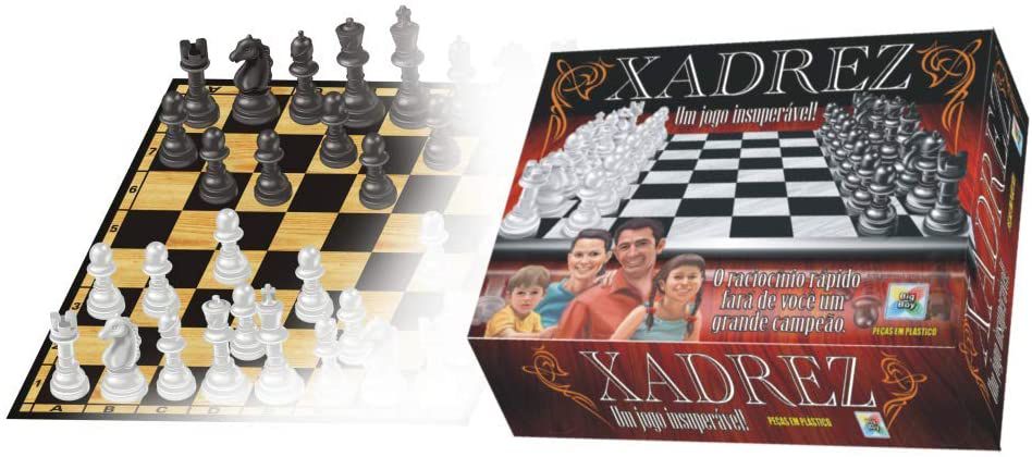 Kit 3 Jogos de Lógica Tabuleiro Xadrez Dama e Trilha - Big Boy - Jogo de  Dominó, Dama e Xadrez - Magazine Luiza