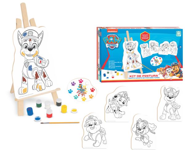 Jogo Infantil Brinquedo Kit Pintura Patrulha Canina