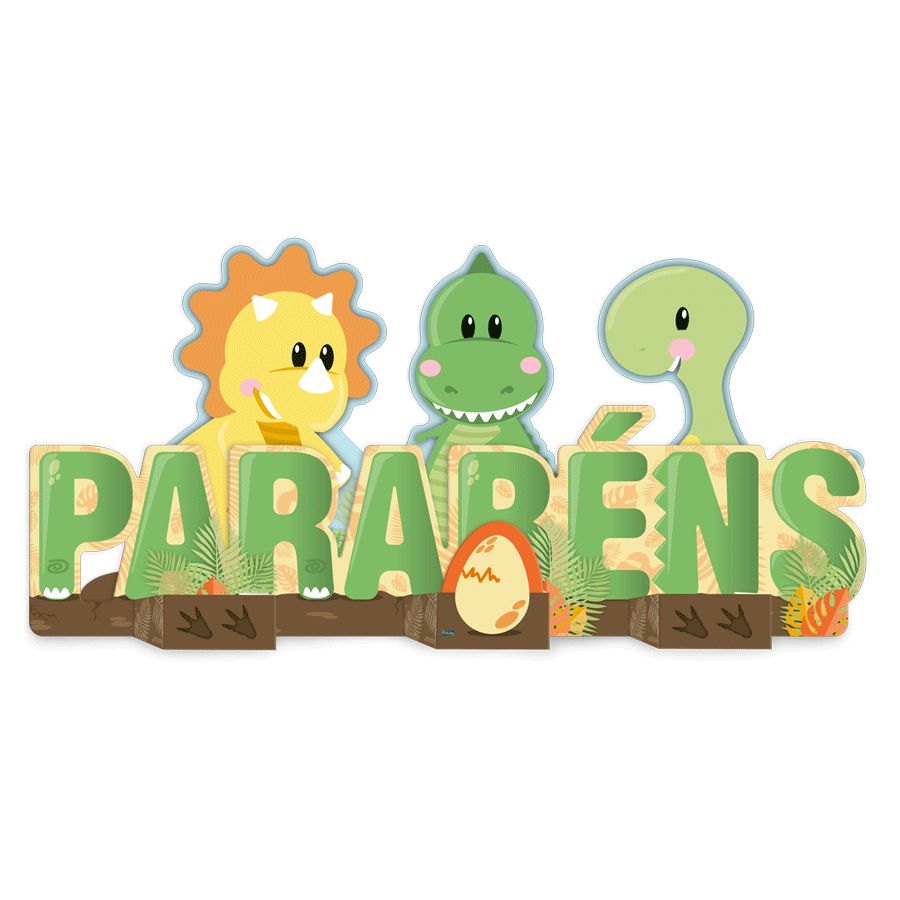 Enfeite Especial de Mesa Festa Dino Baby Festcolor Rizzo Embalagens - Rizzo  Embalagens