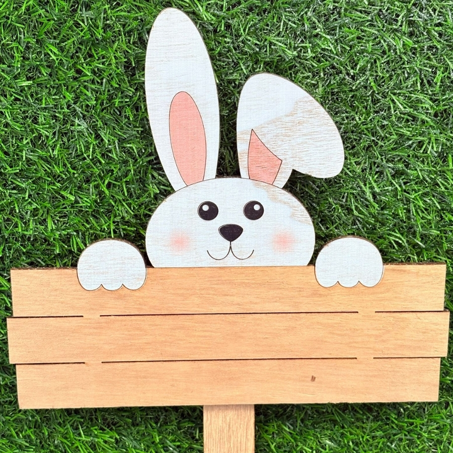 Placa Coelho de Páscoa para Personalizar - Cromus - Rizzo - Rizzo Embalagens
