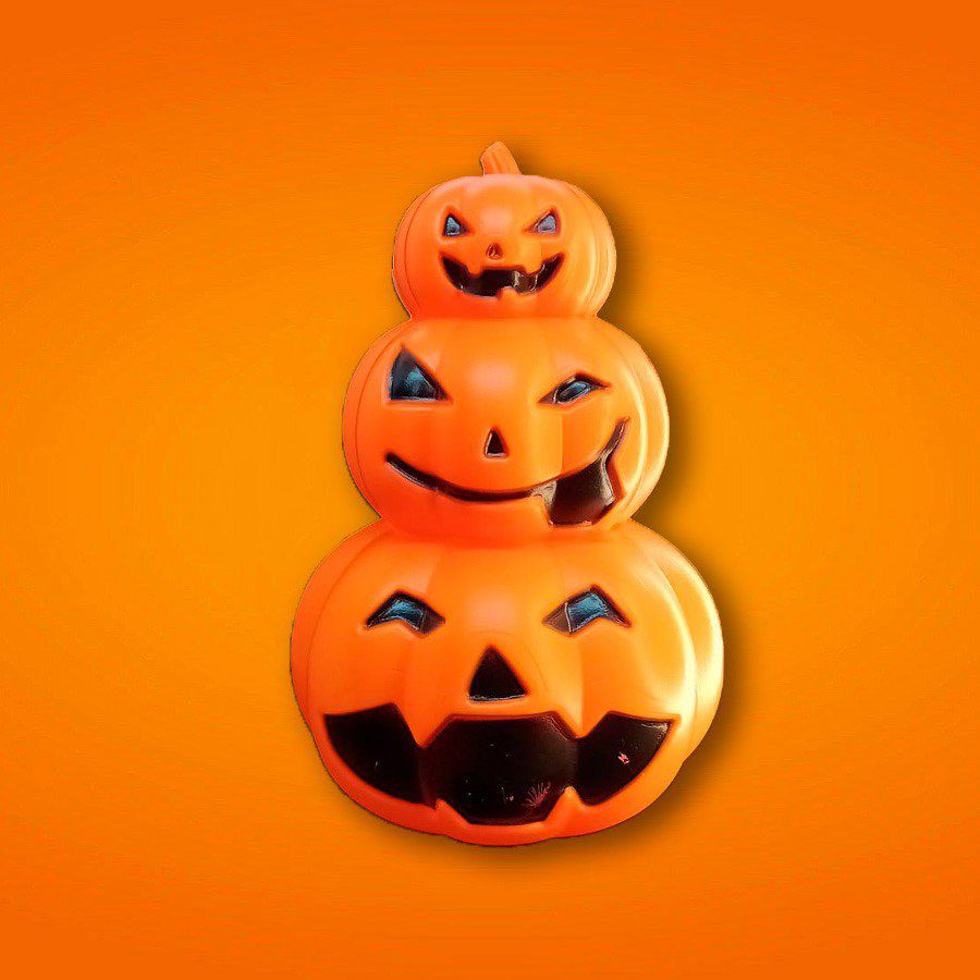 Enfeite de Halloween Jack O´Lantern - Trio de Abóboras c/ LED - 1