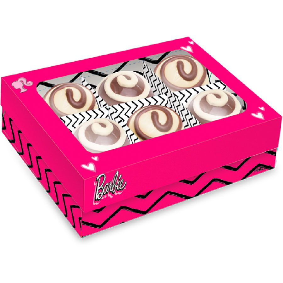 Caixa Bombons Retangular com Visor Barbie unidade