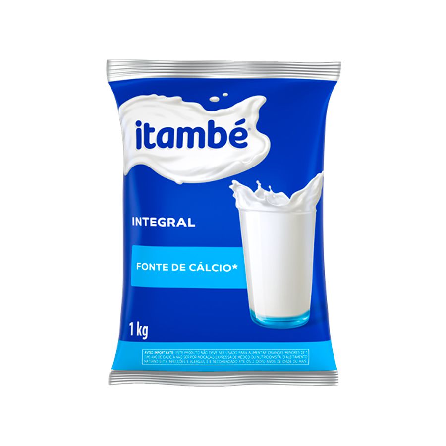 Leite Integral em Pó 1kg - 1 unidade - Itambé - Rizzo - Rizzo Embalagens