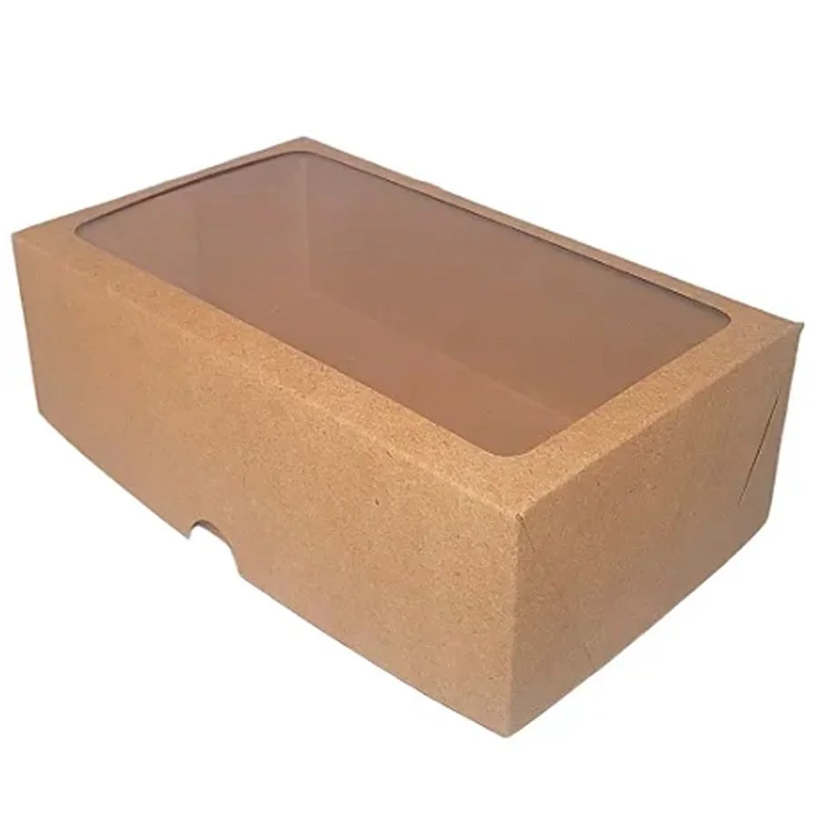 Caixa com Visor S27 (15cmx20cmx6cm) - Kraft - 10 unidades - ASSK