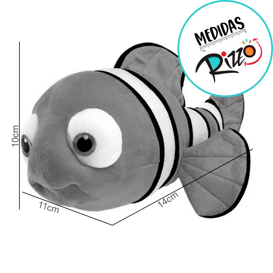 Pelúcia Nemo 10cm - Procurando Nemo - 1 unidade - Rizzo - Rizzo
