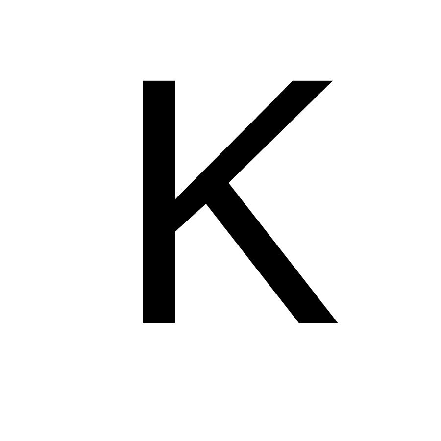 Transfer - Letra K - Preto - 1 unidade - Rizzo - Rizzo Embalagens