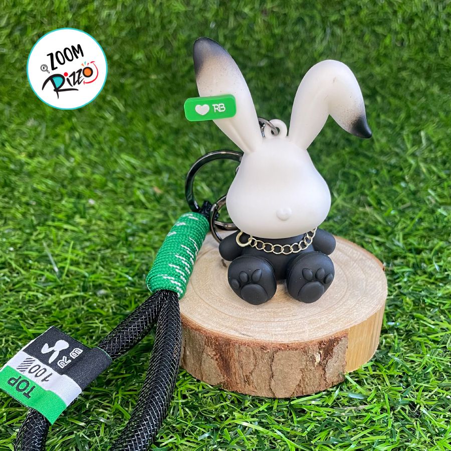 Chaveiro de Coelho - Preto - 7cm - 1 unidade - Rizzo - Rizzo