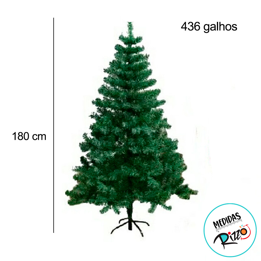 Árvore de Natal Modelo Sálvia - 435 Galhos - 180cm - Ref. RZO357