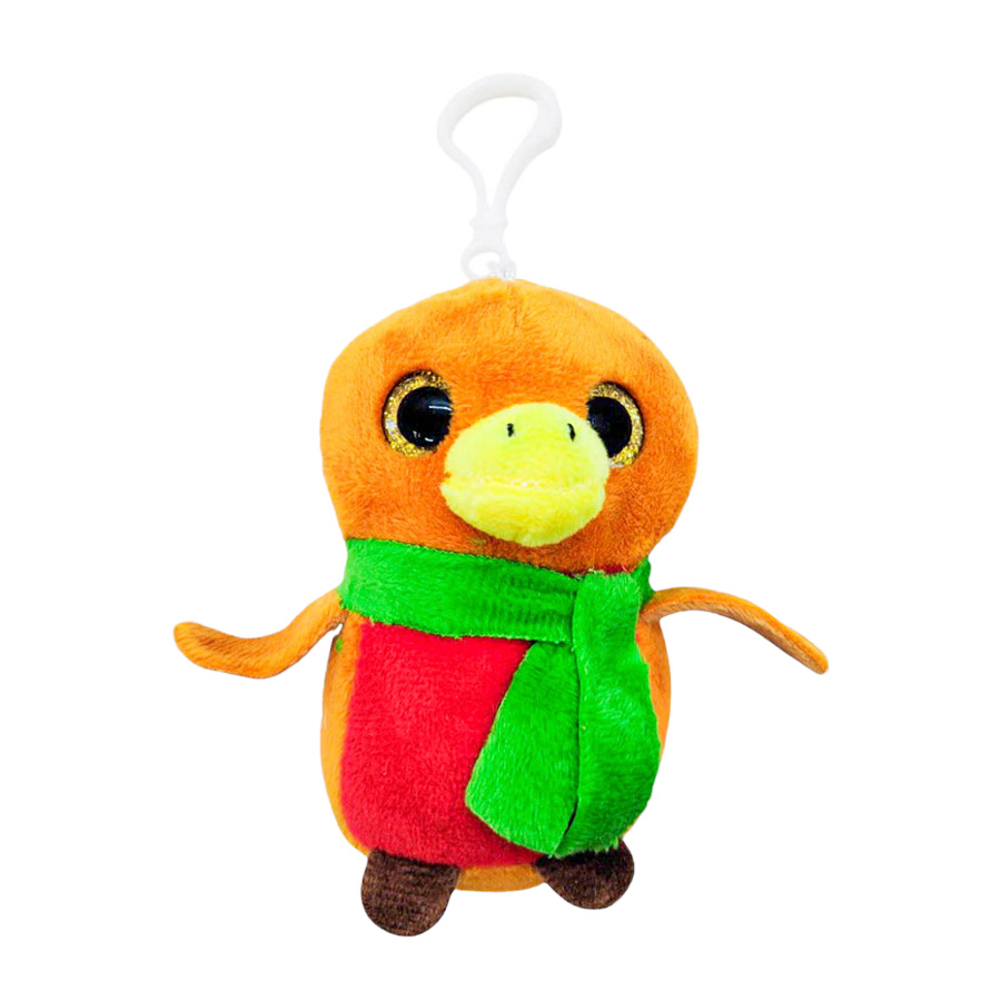 Pinguim Laranja com Cachecol Chaveiro de Pelúcia - 10cm - 1