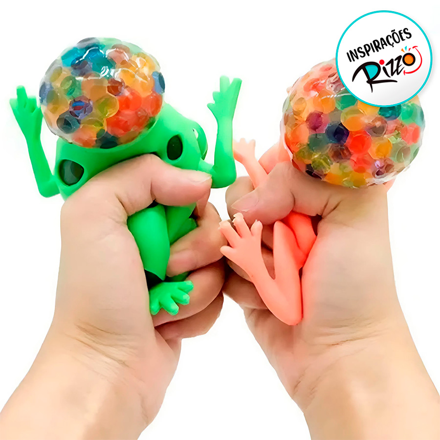 Brinquedo Cute Frog - Verde - 1 unidade - Rizzo - Rizzo Embalagens