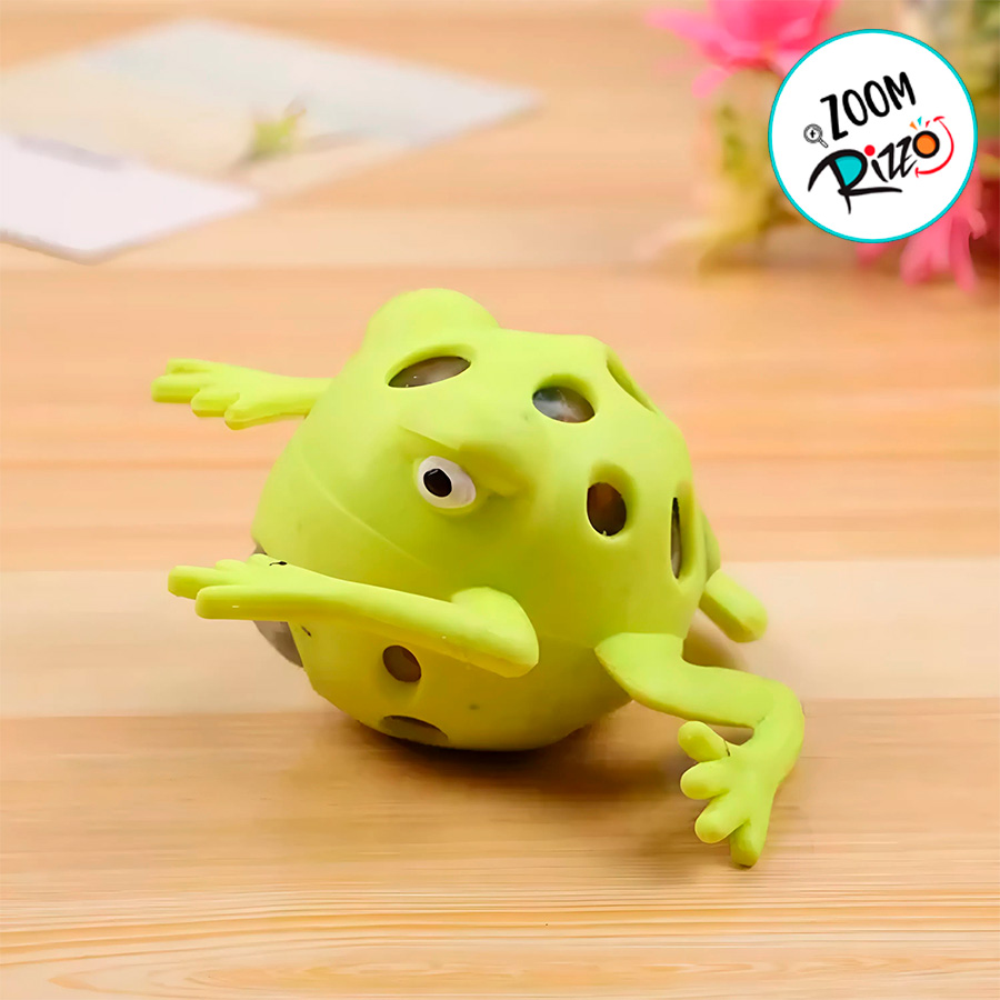 Brinquedo Cute Frog - Amarelo - 1 unidade - Rizzo - Rizzo Embalagens