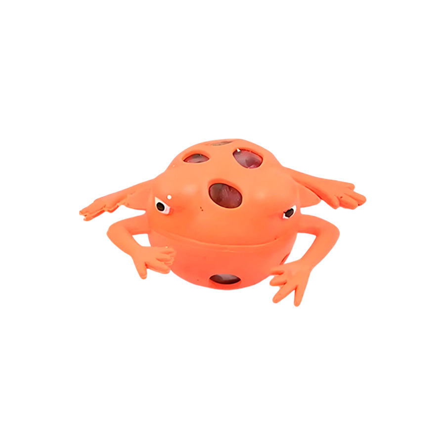 Brinquedo Cute Frog - Laranja - 1 unidade - Rizzo - Rizzo Embalagens