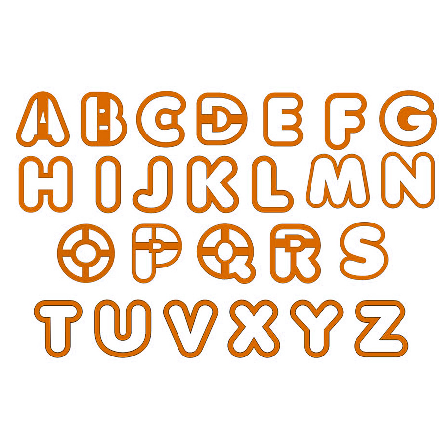 Kit Cortador Alfabeto 3D 3,5 cm 25 peças 1041 4cm