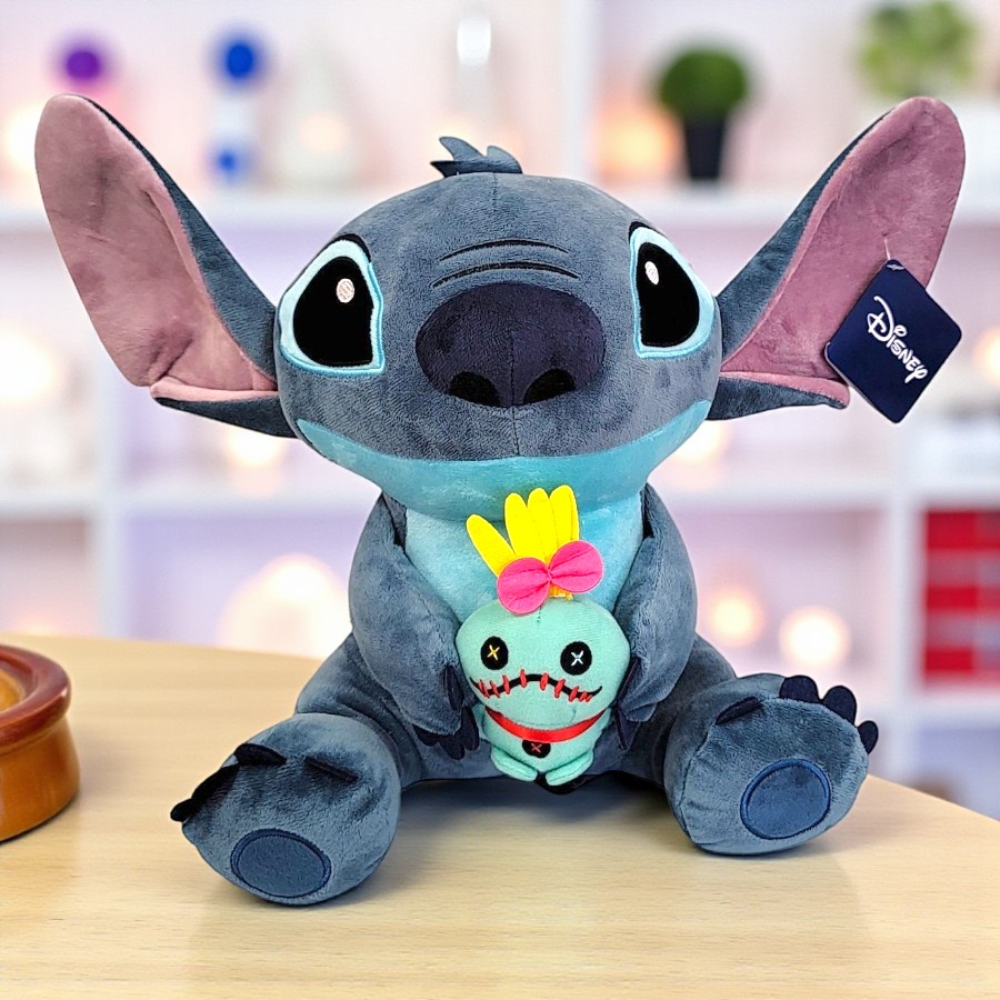 Pelúcia Stitch Com Scrump Bordado 33cm - Lilo & Stitch - 1 unidade