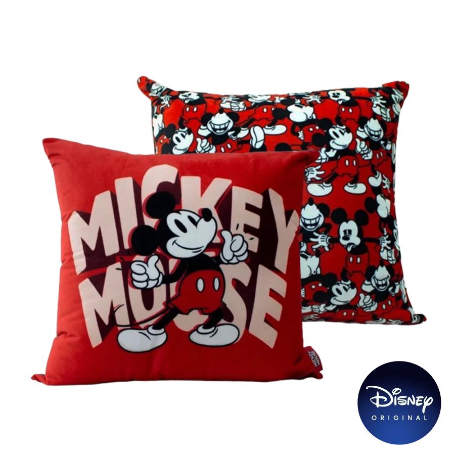 MOUSE＆MORE DISNEY MICKEY SOFT PILLOW Almofada Fibra Veludo Mickey Mouse - 40cm - Disney Original - 1