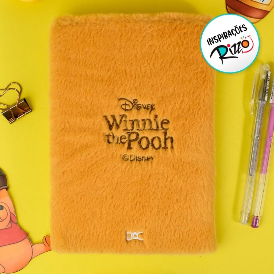 Caderno De Anotações Fluffy Pelúcia - Ursinho Pooh - Ref. 4788