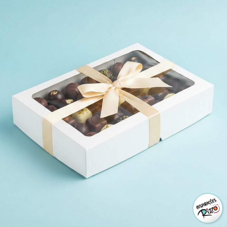 Caixa com Visor S4 (14cm x 20cm x 4cm) Kraft 10 unidades Assk