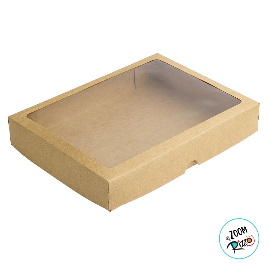 Caixa 24 Doces com Visor S9 (19cm x 25cm x 4cm) Kraft 10 unidades