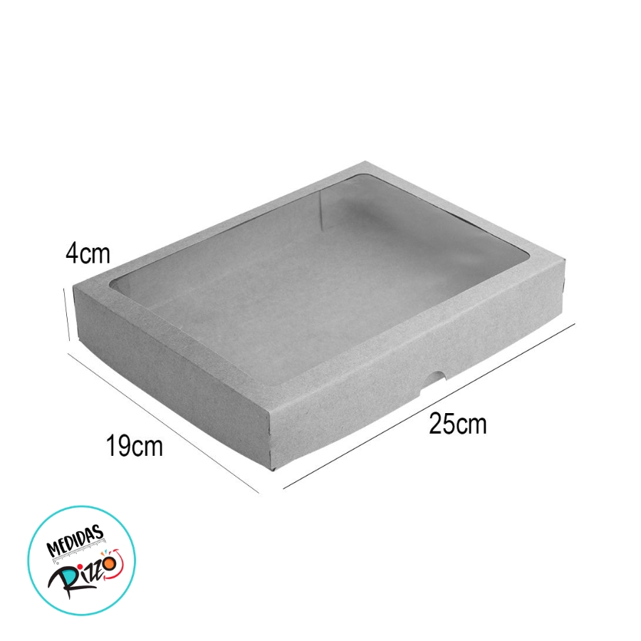 Caixa 24 Doces com Visor S9 (19cm x 25cm x 4cm) Kraft 10 unidades