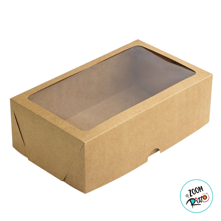 Caixa com Visor S17 (25cm x 15cm x 8cm) Kraft 10 unidades Assk