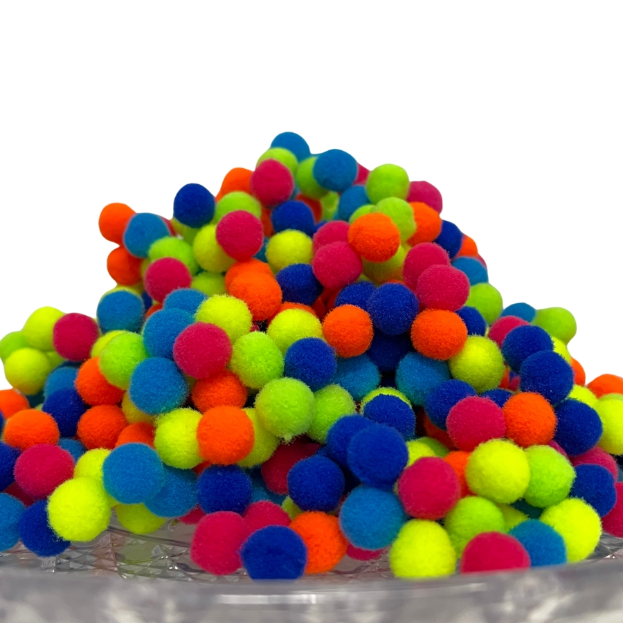 Pompom Multicolor Neon - 10mm - 1000 unidades - Rizzo - Rizzo