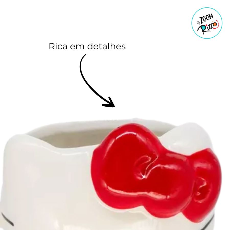 Caneca de Cerâmica 3D Hello Kitty - 650ml - 1 unidade - Rizzo