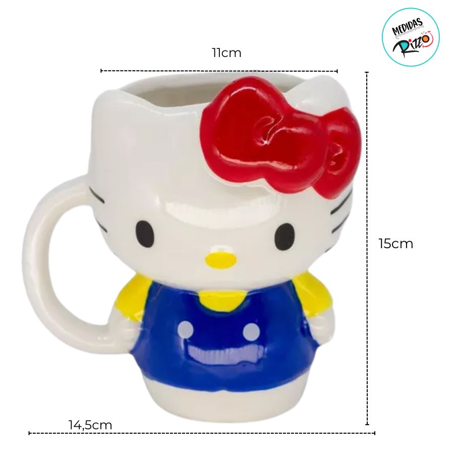 Caneca de Cerâmica 3D Hello Kitty - 650ml - 1 unidade - Rizzo