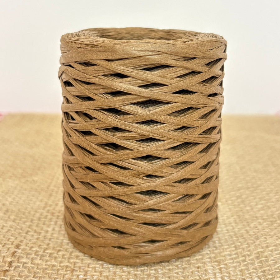 Fita de Rafia Papel Marrom 100m unidade Rizzo Rizzo