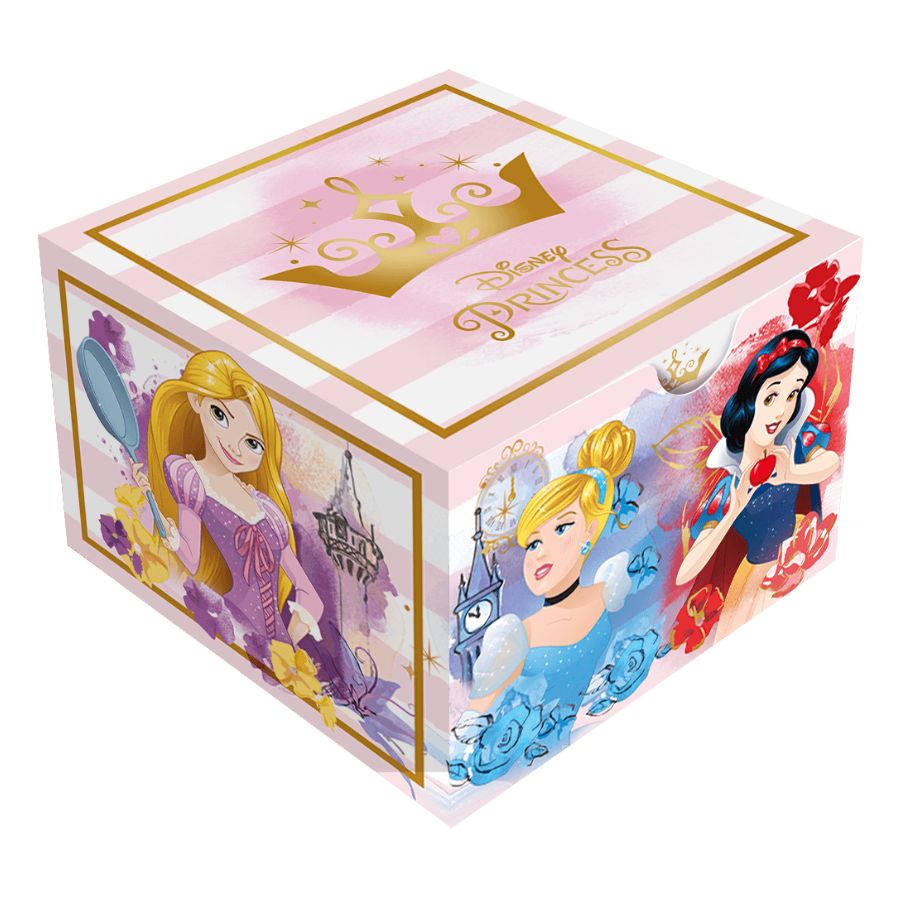 Caixa 4 Doces Quadrada - Princesas Disney - 6x7,5x7,5cm - 10