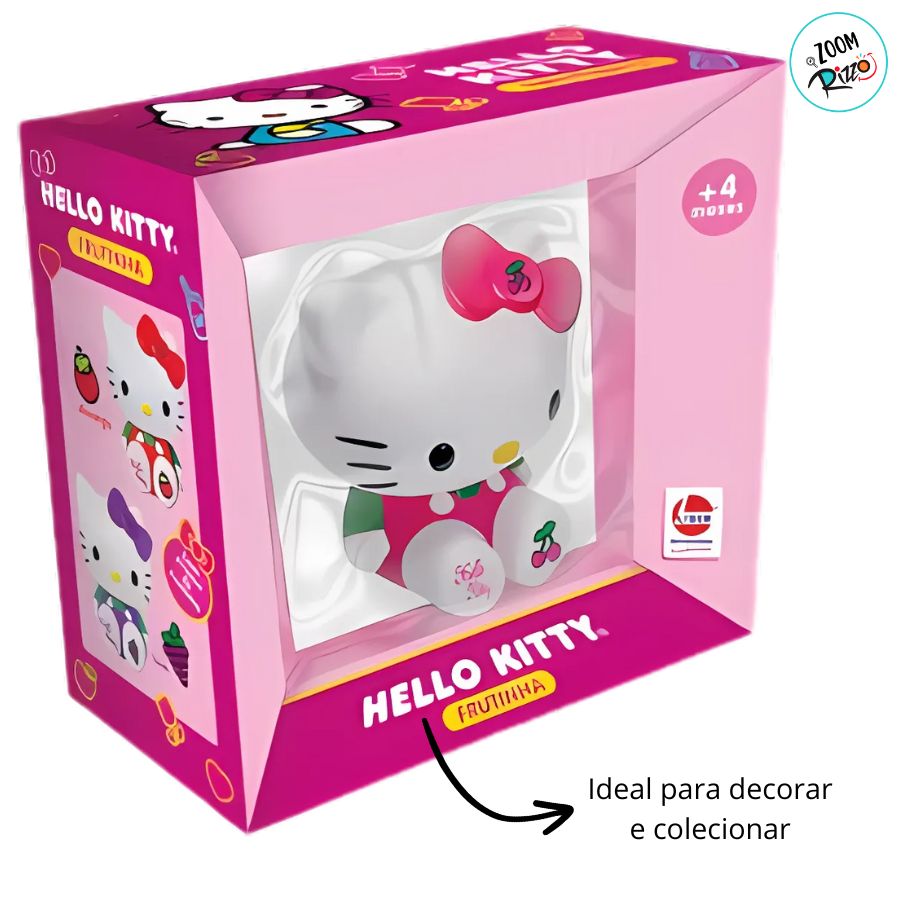 Boneca Frutinhas Hello Kitty de Vinil - Cereja - 11cm - 1 unidade