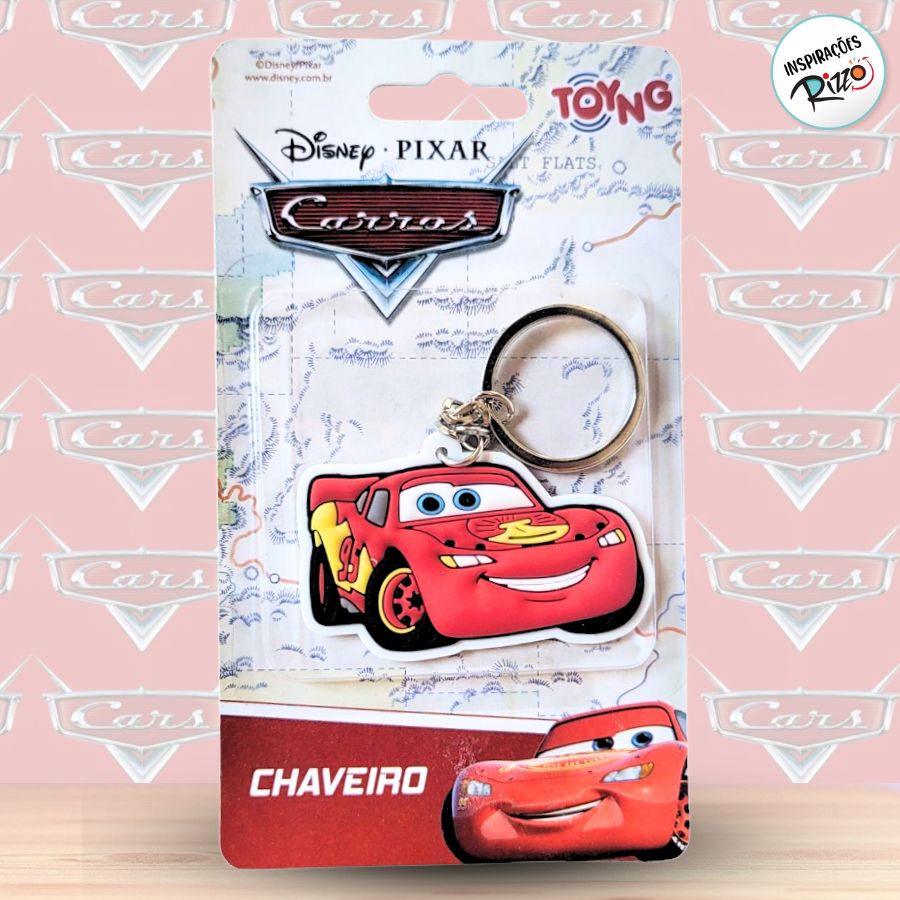 Chaveiro Emborrachado Relâmpago McQueen- Carros 6cm unidade