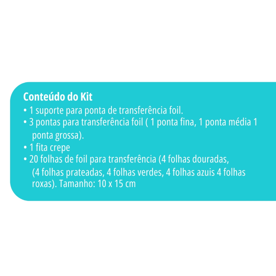 Kit Transferência de Foil - Lâmina e 20 Foils (5 cores) - 1