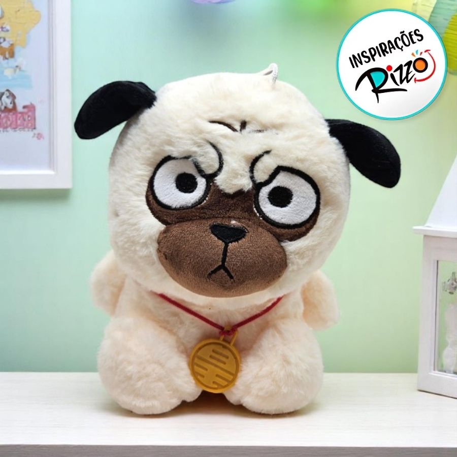 Cachorro Pug De Pelúcia 