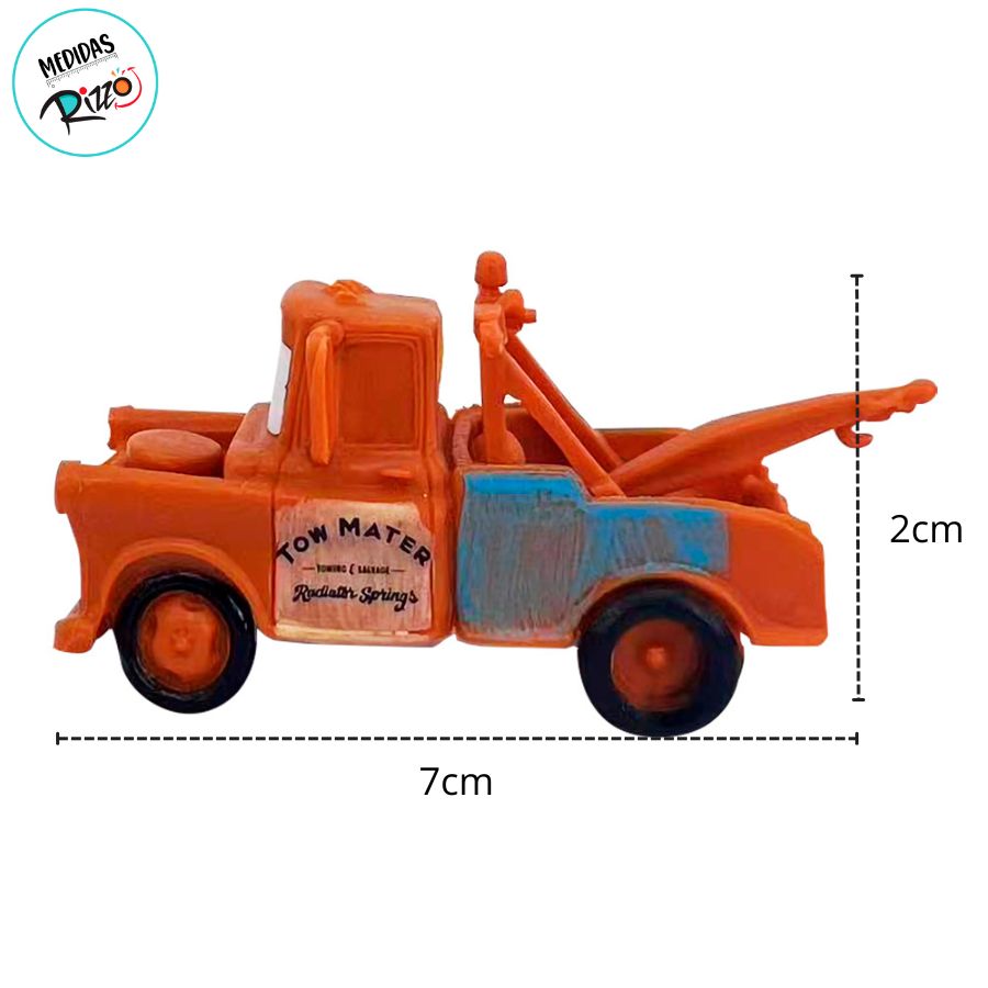 Mini Figura Colecionável - Tow Mate - Carros - 7cm - 1 unidade