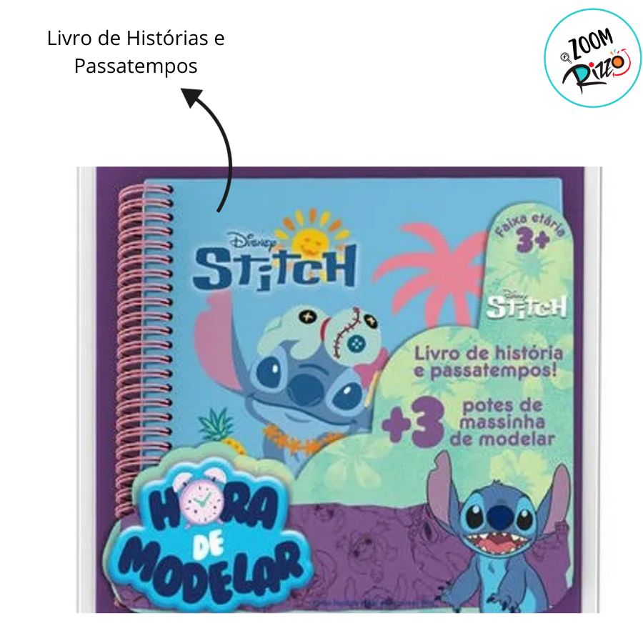 Kit Hora de Modelar Com Massinha - Stitch - 7 Itens - 1 unidade