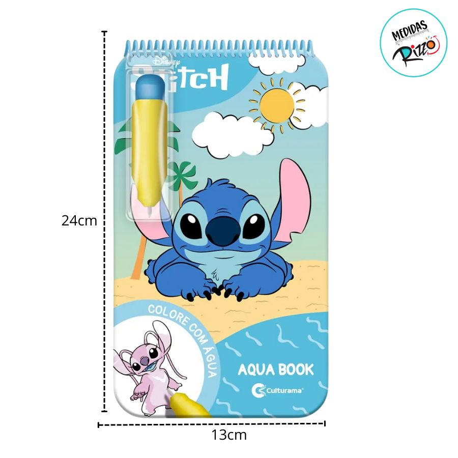 Livro Aqua Book Stitch - 1 unidade - Disney Original - Rizzo