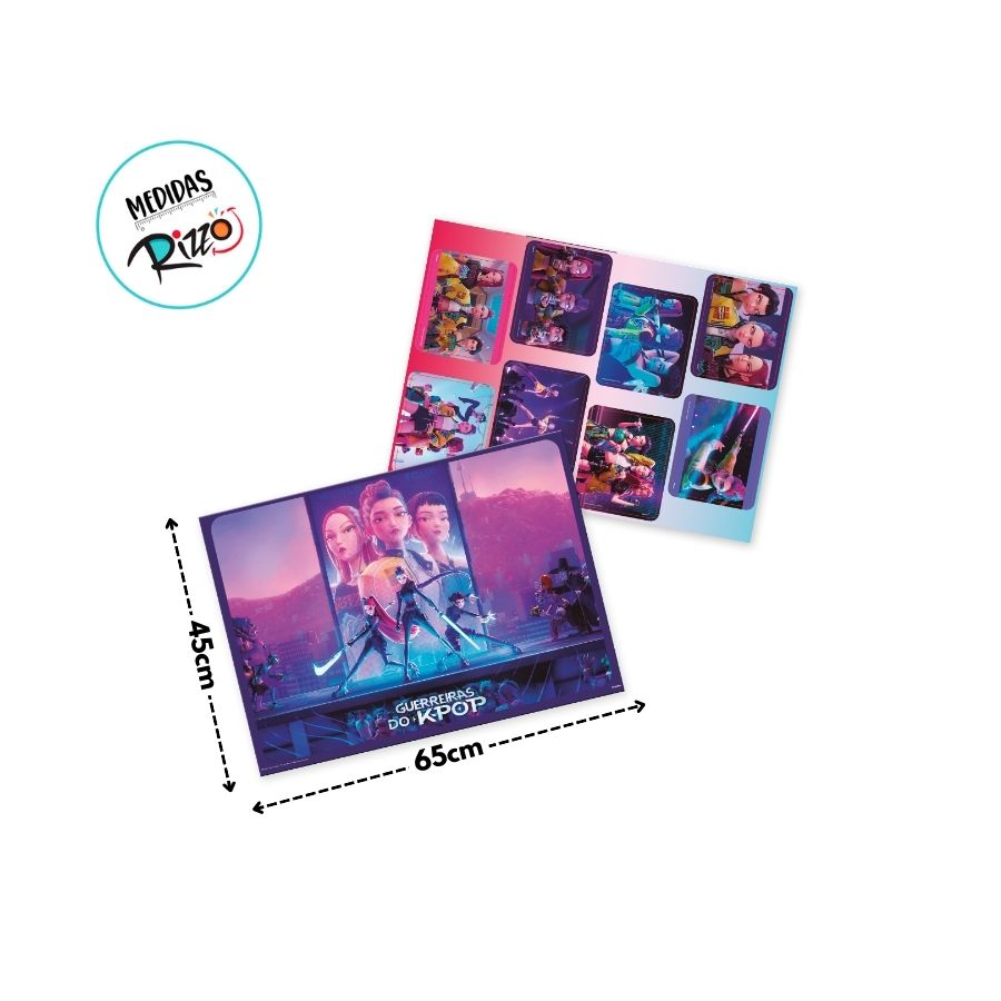 Kit Decorativo - Guerreiras do K-pop - 45x65cm - 1 unidade