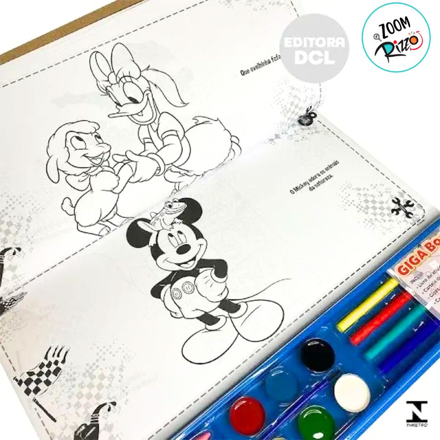 Kit Para Colorir Giga Book - Mickey Mouse - 6 Itens - 1 unidade