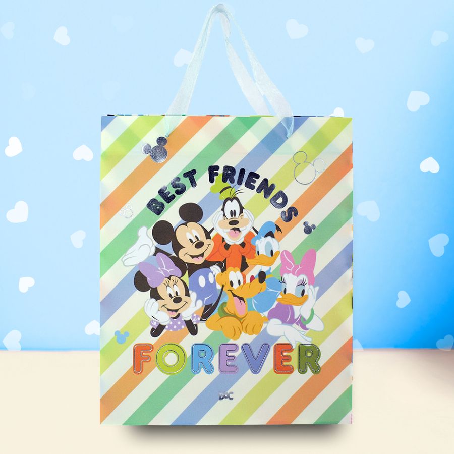Sacola de Plástico - Mickey Friends - 31x26x9cm - Disney Original