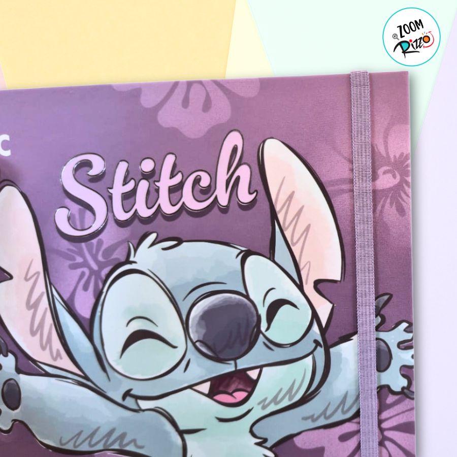Caderno Smart Univ. Com Folhas Reposicionáveis - Stitch Lilás - 10
