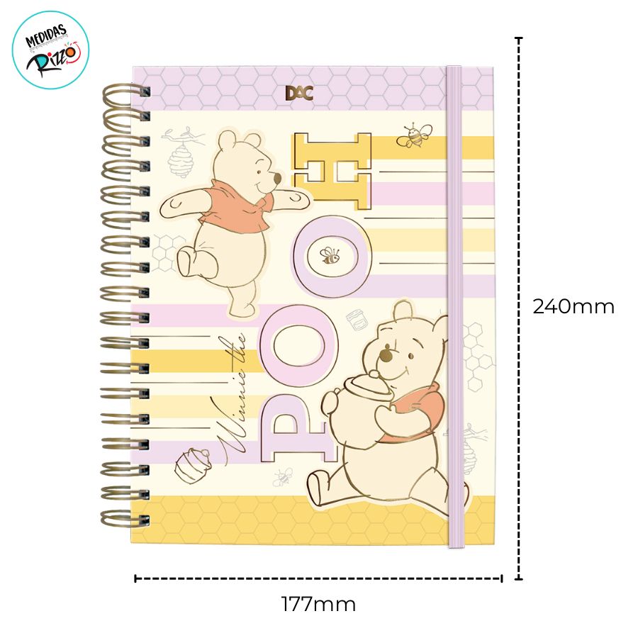 Caderno Smart Colegial Com Folhas Reposicionáveis - Ursinho Pooh