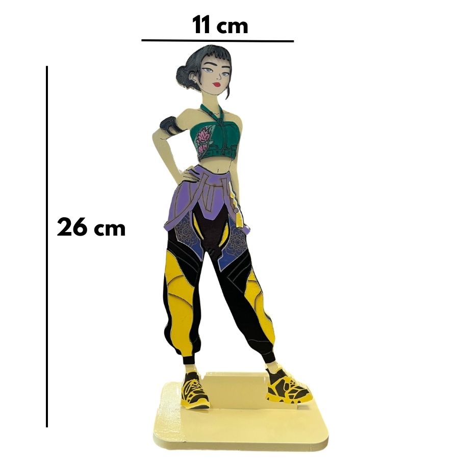 Display de Mesa em MDF - Zoey Guerreiras do Kpop - 11x26cm - 1